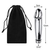 Shower Douche Nozzle Shower Enema Douche Cleansing System 5 Holes Aluminum Bath Accessories for Colonic Cleanse for Men and Women with Velvet Carry Bag