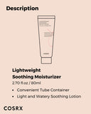 COSRX AC Collection Lightweight Soothing Moisturizer, 80ml / 2.70 fl.oz | Aloe Vera Leaves Extract 71.2% | Animal Testing Free, Paraben Free