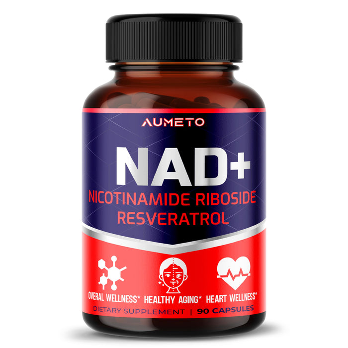 NAD+ Supplement with Nicotinamide Riboside NR, Resveratrol, Quercetin - Cellular Energy & Repair, Vitality, Healthy Aging (90 Count (Pack of 1))