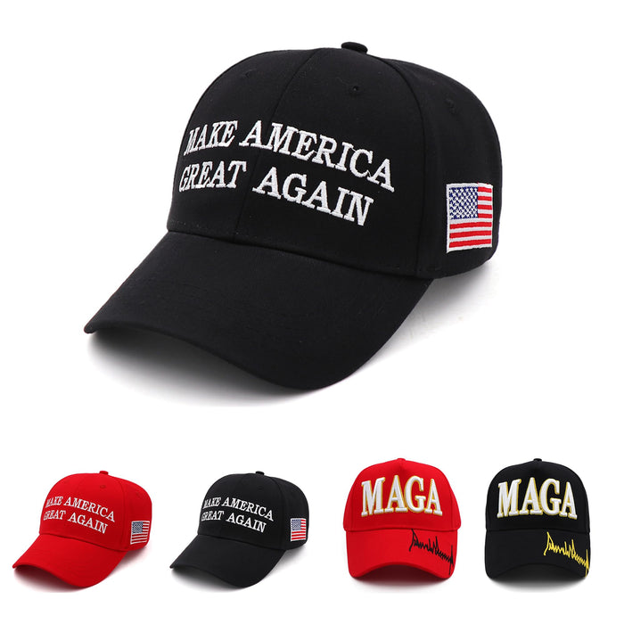 Trump 2024 MAGA Hat Embroidered Make America Great Again Donald Trump Slogan USA Flag Cap Trump Merchandise for Woman Men