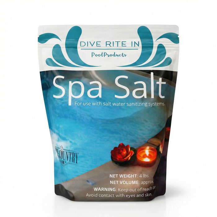 Hot Tub Salt and Spa Salt 4lb, Pure Sodium for Saltwater Spas, Swim Jacuzzi, Inflatable Hotspring, Caldera, Chloromatic, Pool Systems and Freshwater Generators