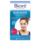 Bior Blue Agave Pore Strips, Nose Strips for Combination Skin, with Instant Blackhead Removal and Pore Unclogging, 6 Count, features C-Bond Technology, Oil-Free, Non-Comedogenic Use