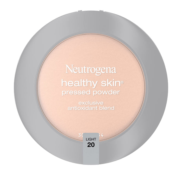 Neutrogena Healthy Skin Pressed Makeup Powder Compact with Antioxidants & Pro Vitamin B5, Evens Skin Tone, Minimizes Shine & Conditions Skin, Light 20,.34 oz