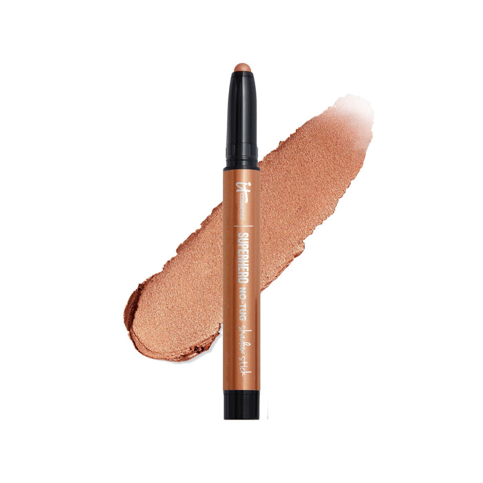 IT Cosmetics Superhero No-Tug Waterproof Eyeshadow Stick, Bionic Bronze - Metallic Bronze - Longwear, Blendable Cream Eyeshadow with Built-In Primer - Suitable for Sensitive Eyes - 0.05 oz