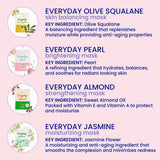 Everyday Set of 8 Sheet Masks (24 Count) - Hydrating Essence Korean Sheet Mask, for All Skin Types, Revitalizing, Purifying, Illuminating, Hydrating, Anti-aging With No Harsh Chemicals and Safe for Sensitive Skin