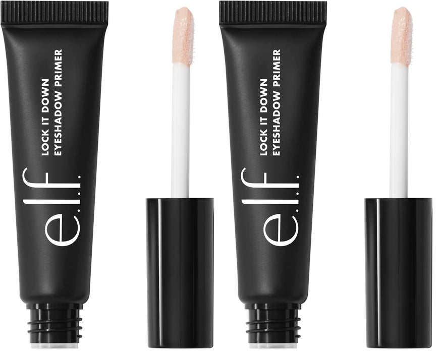 e.l.f. Lock It Down Eyeshadow Primer,Smooth Creamy Eye Makeup Primer For Long-Lasting Eyeshadow,Intensifies Color,Helps Prevent Creasing,Vegan & Cruelty-Free,(Pack of 2)