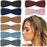 Huachi Headbands for Women Short Hair Boho Twist Knot Head Band Elastic Hair Bands for Women's Hair Cute Wrap Headbands Fashion Hair Accessories