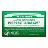 Dr. Bronner's - Pure-Castile Bar Soap (Almond, 5 ounce, 12-Pack) - Made with Organic Oils, For Face, Body and Hair, Gentle and Moisturizing, Biodegradable, Vegan, Cruelty-free, Non-GMO