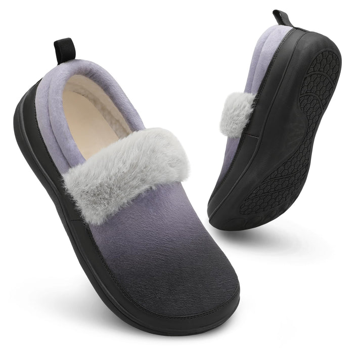 Scurtain Wide Shoes for Women Winter Warm Slip on Bootie Slippers Elderly Fireside House Shoes Platfor m Outdoor Slippers