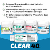 CLEAR 40, 40% Urea Gel, 4 oz w/Tea Tree & Coconut Oil, Aloe Vera Extract, Works on Calluses & Corns, Moisturizes & Softens Cracked Heels, Feet, Elbows, Hands, Nails, Superior Hydration to Urea Creams