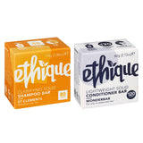 Ethique Goodbye Grease Shampoo & Conditioner Bar Giftpack- Clarifying Shampoo for Oily Hair & Build-up -Vegan, Eco-Friendly, Plastic-Free, Cruelty-Free, 6 oz (Set of 2)