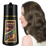 Natural Chestnut Brown Hair Dye Shampoo,Instant Brown Hair Shampoo,Hair Dye Shampoo 3 in 1 for Men & Women,Long Lasting Hair Color Shampoo Colors in Minutes(Chestnut Brown)