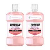 Listerine Clinical Solutions Gum Health Antiseptic Mouthwash, Antigingivitis & Antiplaque Oral Rinse Helps Prevent Buildup & Kills Germs for Healthier Gums, Icy Mint, Twin Pack, 2 x 1 L