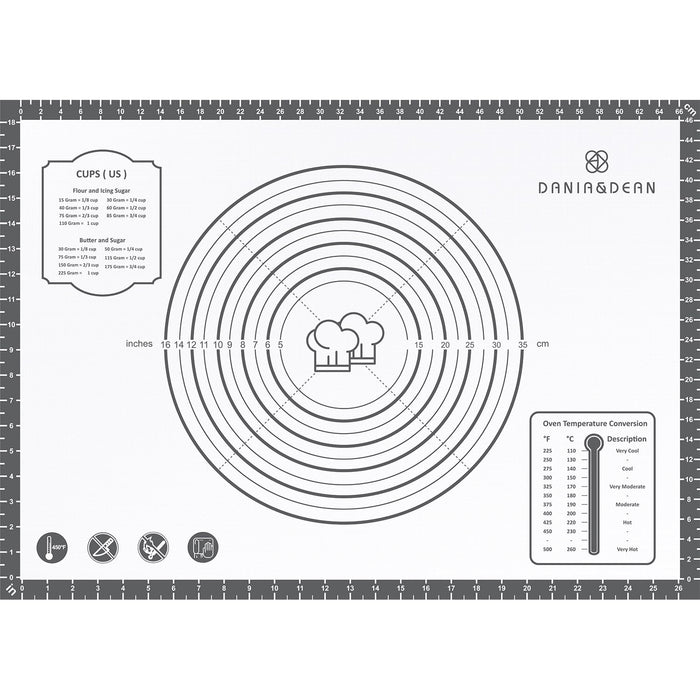Silicone Mat, 28 x 20inch Extra Large Non-stick Pastry Baking Mat with Measurement, Resuable Thick Cookie Sheet Counter Mat, Dough Rolling Mat, Oven Liner, Fondant/Pie Crust Mat