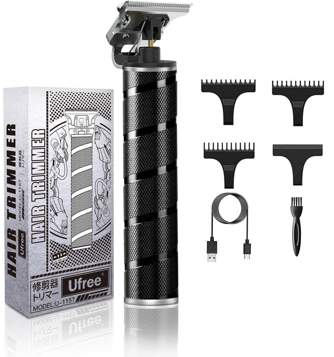 Ufree Hair Trimmer for Men, Beard Trimmer for Men Electric Razor Shavers Cordless Hair Clippers for Men, Zero Gapped T Blade Liners Grooming Hair Cutting Kit, Gifts for Men(Black)