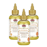 African Pride Moisture Miracle 5 Essential Oils - Contains Castor, Grapeseed, Argan, Coconut & Olive Oil, Seals in Moisture & Adds Shine, Vitamin E, 4 oz (3 Pack)