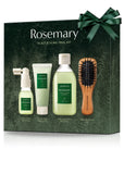 AROMATICA Rosemary Scalp Scaling Trial Kit - Travel Size Shampoo and Scalp Treatment with Mini Wooden Brush