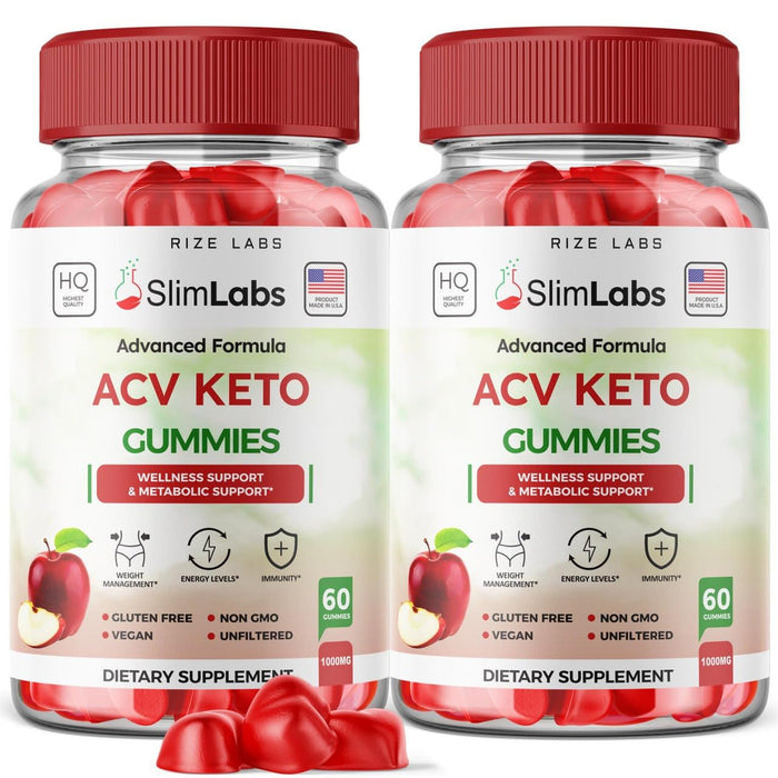 (2 Pack) Slim Labs ACV Gummies - Slim Labs Weight Loss Gummies - Slim Labs Gummies Keto+ACV SlimLabs Belly Fat Diet Gummy AC Gummies Reviews Gomitas (120 Gummies)