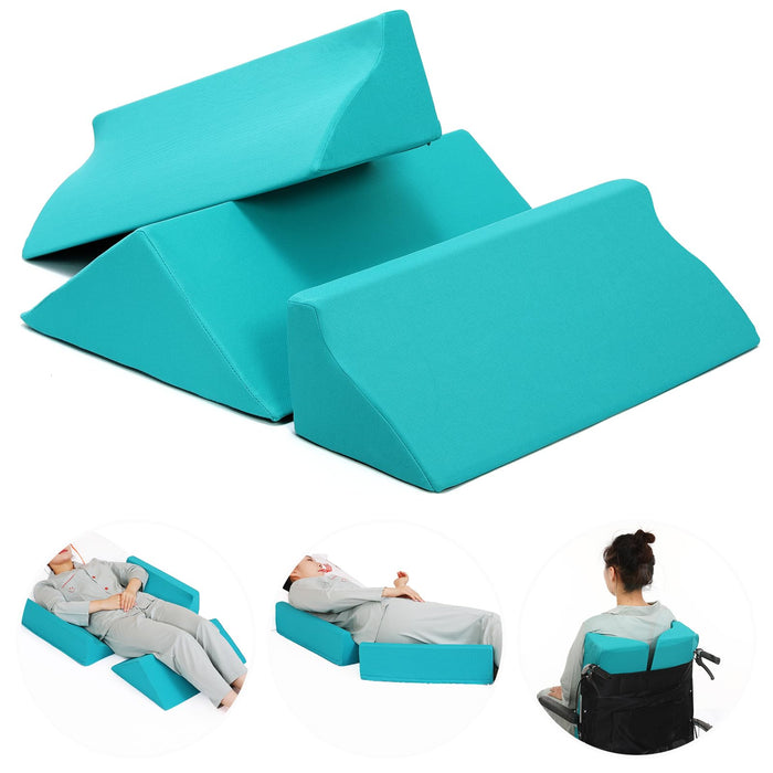 Fanwer Bed Wedges & Body Positioners (3 in 1), 40 Degree Wedges for Bed Positioning,Positioning Pillows for Elderly, Wedge Pillow for Bed Sores, Side Sleeping, After Surgery, Knees Elevated,Back Pain