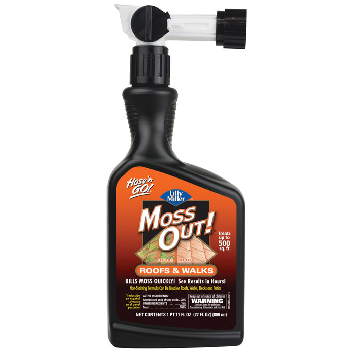 Lilly Miller Moss Out for Roofs and Walks Ready to Spray 27oz, Natural Organic
