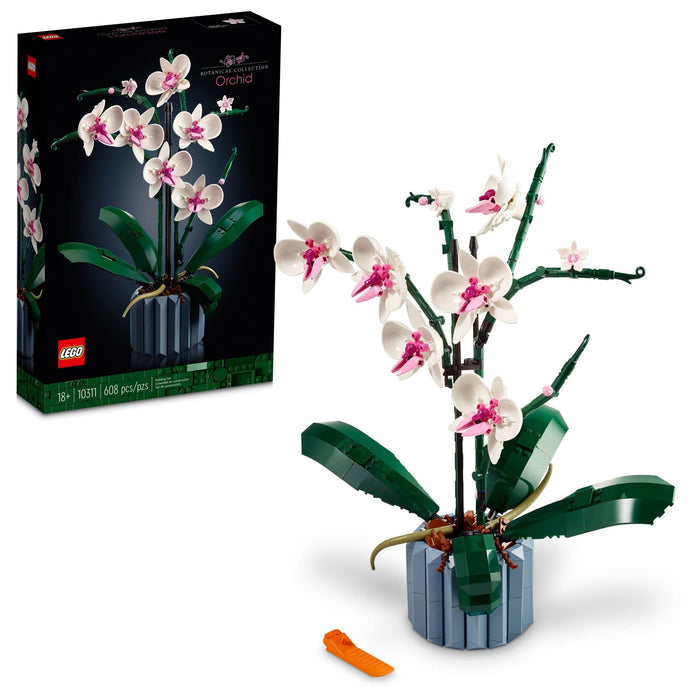 LEGO Botanicals Orchid - Artificial, Fake Indoor Flowers Building Set for Home, Kitchen, Desk Decoration, Adults Ages 18+ - Gift for Valentines Day for Her and Him - 10311