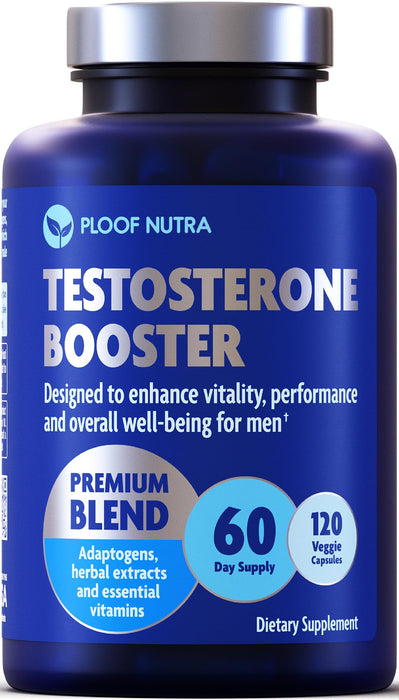 Testosterone Booster Supplement for Men - Male Enhancing Test Boost - Ashwagandha, Tongkat Ali, Rhodiola, Tribulus, Vitamin D3, B6, B12 - Workout, Muscle Builder, Strength, Energy, Performance - 120ct