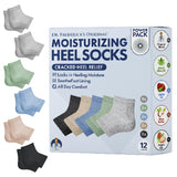 Dr. Frederick's Original Moisturizing Heel Socks for Cracked Heel Treatment - 6 Pairs - Heel Socks for Dry Cracked Feet - Cracked Heel Repair - Heal Dry Heels - Foot Care for Women & Men - Power Pack