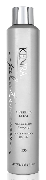 Kenra Platinum Finishing Spray 26 80% | Maximum Hold Hairspray | Fast-drying, Non-Flaking, Non-Drying | Humidity-Resistant |All-Day Style Retention |High-Shine Finish |All Hair Types | 10 oz