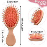 12 Pieces Mini Wet Hair Brush, Travel Detangling Brush, for Most Hair Types, with Ease Knots Without Tears or Breakage, Multicolor