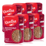 Uvelka Buckwheat Groats 800 Gram, Pack of 6