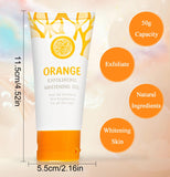 2PCS Orange Exfoliating Gel, Orange Exfoliating Gel Scrub Face Body Skin, Natural Orange Peeling Gel Face Scrub, Deep Cleansing Moisturizing Facial Exfoliator