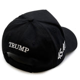 Trump 2024 45-47 MAGA Hat Make America Great Again Donald Trump Slogan with USA Flag Baseball Cap (2pcs Black MAGA Hat)