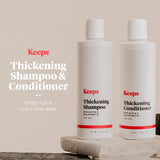 Keeps Hair Growth Shampoo and Conditioner Set - Treatment for Thinning Hair and Hair Loss - Mens Hair Products for Hair Loss, Thinning & Regrowth - Infused with Biotin, Caffeine, & Saw Palmetto