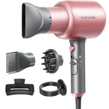 Wavytalk Ionic Hair Dryer Blow Dryer with Diffuser Concentrator Nozzles Comb and Holder for Easy Storage Negative Ions with Ceramic Technology as Salon Light and Quiet 1875W for All Hair Types