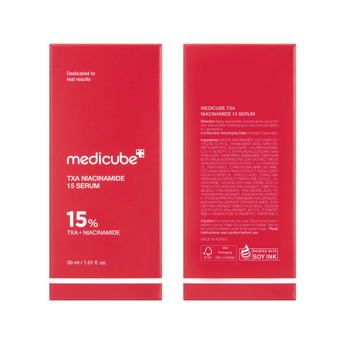 medicube TXA+Niacinamide 15% Glow Facial Serum for After Spot Care | All-in-One Daily Korean Skincare | Uneven Skin Tone, Texture, and Hydration Care | High-Potency Tranexamic Acid 5% | 1.01 fl.oz