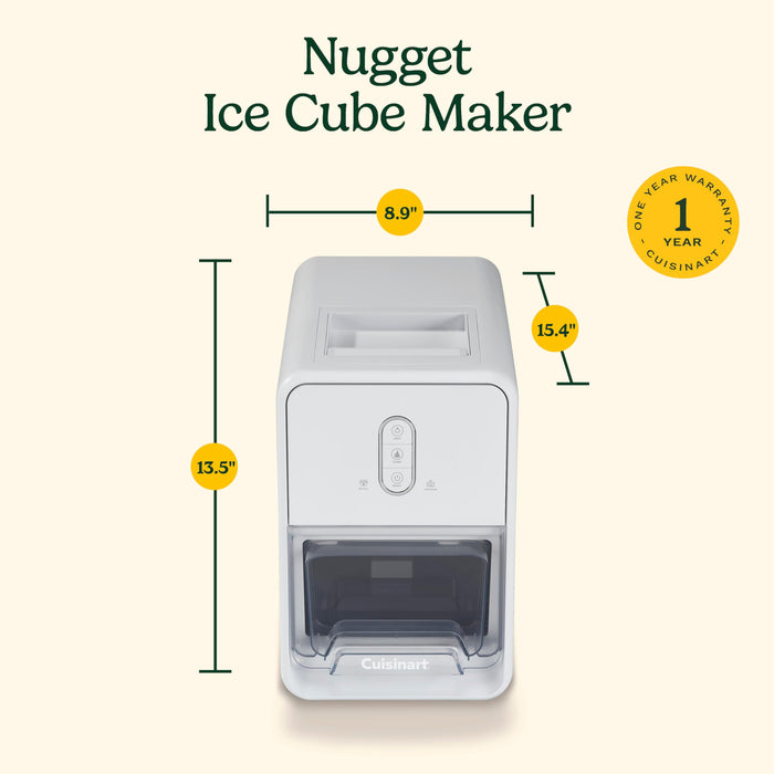 Cuisinart Counter-Top Nugget Ice Cube Maker, White, IMC-12