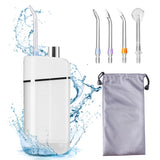 GENKENT Portable Water Flosser Cordless for Teeth Cleaning, Dental Oral Irrigator Telescopic Water Tank with Travel Bag (White)