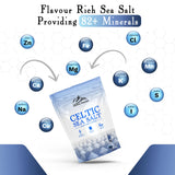 Mystic Nature Celtic Sea Salt - 500g | Organic 100% Natural Unrefined Mineral Rich Celtic Salt Crystals From France | Rich In Magnesium Calcium Iron Potassium