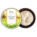 SULU ORGANICS Natural Whipped Tallow Balm for Face and Body, Natural Moisturizer made with Grassfed Beef Tallow- 4 oz/113 g (Unscented)