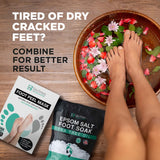 Tea Tree Oil Foot Soak with Epsom Salt - Made in USA - for Toenail Health, Athletes Foot, Stubborn Foot Odor, Softens Calluses & Soothes Sore Tired Feet - 2 LB