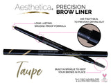 Aesthetica Precision Brow Liner - Eyebrow Pencil/Spoolie Brush (TRUE BLONDE)