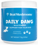 Daily Dawg Mushroom Extract Powder Support - (2.65 oz) Bulk Mushroom Powder Supplement & Dog Vitamins with Real Mushrooms Lion's Mane, Cordyceps Mushroom, Turkey Tail, Reishi & Shiitake