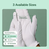 Clearbody Organics Small White Organic Cotton Gloves 5 Pairs (10 Pcs) – 100% Organic Cotton Gloves for Dry Hands –Reusable Moisturizing Gloves for Cracked Hands Repair