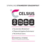 CELSIUS ESSENTIALS, Sparkling Dragonberry, Performance Energy Drink 16 Fl Oz (Pack of 12)