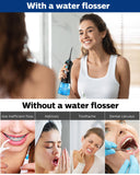 Cordless Water Flosser for Teeth Professional Water Teeth Cleaner Picks Dental Oral Irrigator with 3 Modes & 4 Jet Tips for Braces Gums, IPX7 Waterproof, 300ml Detachable Tank for Home Travel (Black)