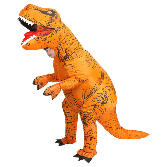 viwzon Inflatable T-Rex Costume, Kids Dinosaur Blow Up Suit for Halloween Cosplay Themed Parties, Dino Costume