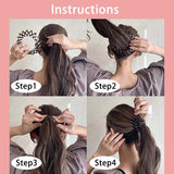 7PCS Bird’s Nest Hair Clip,Expandable Ponytail Holder Clip,Vintage Geometric Retractable Hair Loops Hair Accessories for Women and Girls (7PCS A)