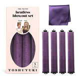 Heatless Hair Curler Overnight Curls Blowout Rods Headband No Heat Curlers to Sleep in Large Rods Hair Rollers Blowout Look for Short Hair Styling Tools Silk Hair Wrap Curling Set Violet