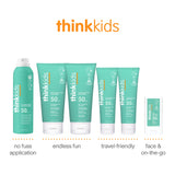 Thinksport Kids SPF 50+ Mineral Sunscreen – Safe, Natural Sunblock for Children - Water Resistant Sun Cream – Broad Spectrum UVA/UVB Sun Protection – Vegan, Reef Friendly Sun Lotion, 6oz