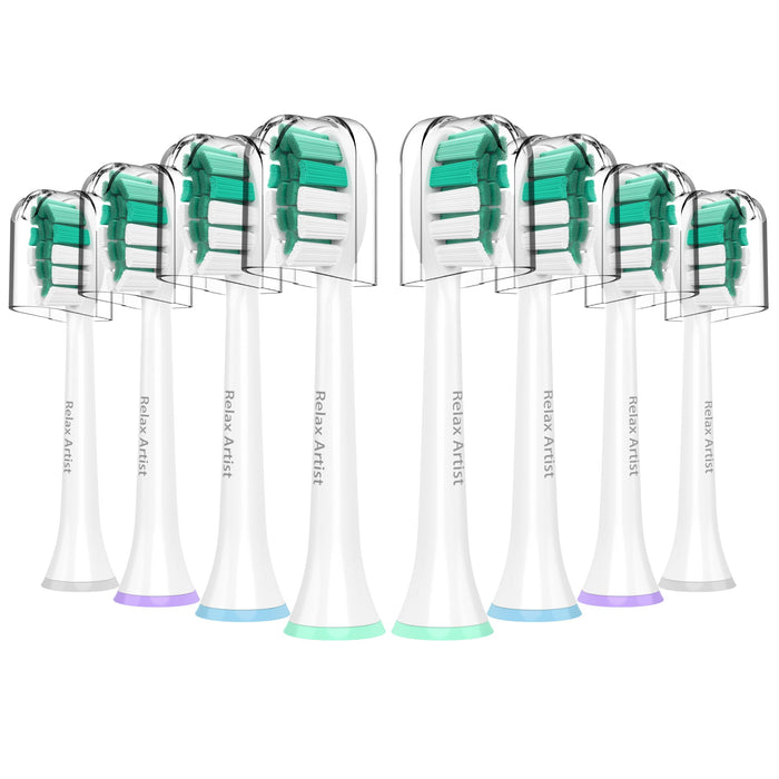 Relax Artist Toothbrush Replacement Heads for Sonicare Heads Replacement, for Philips Sonicare Electric Toothbrush Replacement Brush Heads, 8 Pack